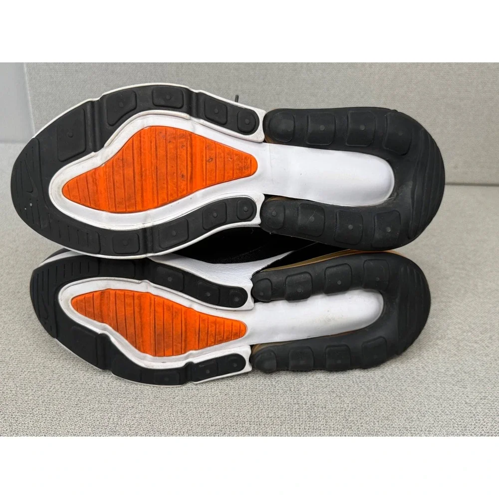 Nike Air Max 270 Black Orange DM3208-001 Kids 5Y Womens 6.5 Running Shoes
